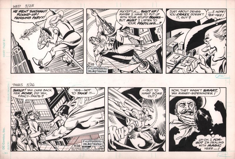 Superman Daily Strip Art - May #25 (1983), raw, ungraded comic book — front cover
