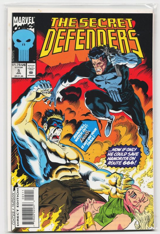 Secret Defenders #5 (Marvel Comics, 1993), raw, ungraded comic book — front cover