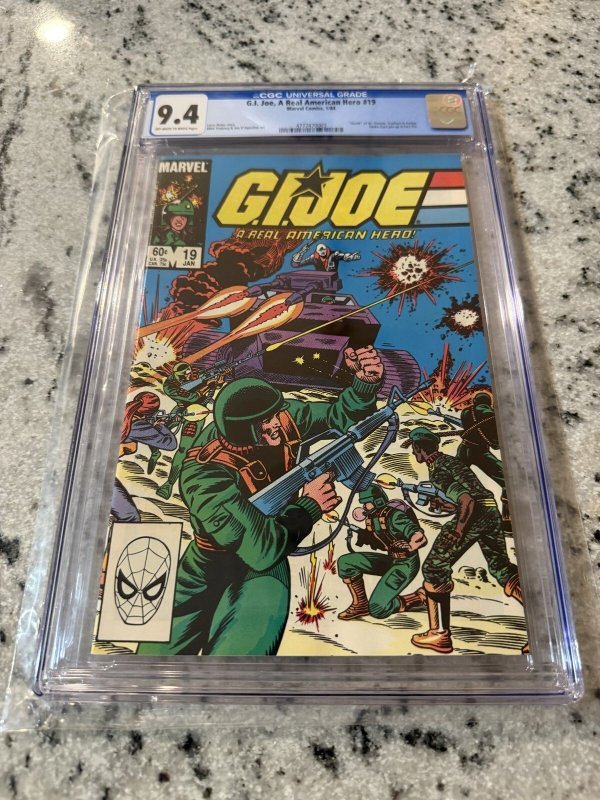 G.I. Joe #19 (Marvel Comics, 1984), CGC 9.4 graded comic book, Universal Blue label — front cover in its holder