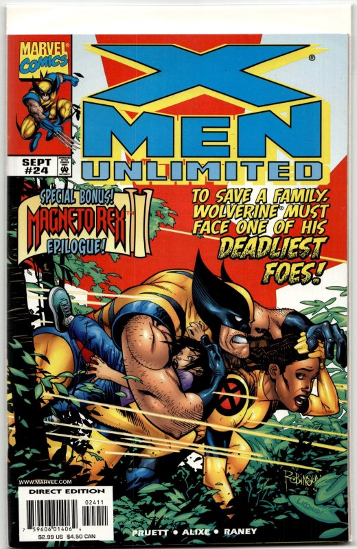 X-Men Unlimited #24 (Marvel Comics, 1999), raw, ungraded comic book — front cover