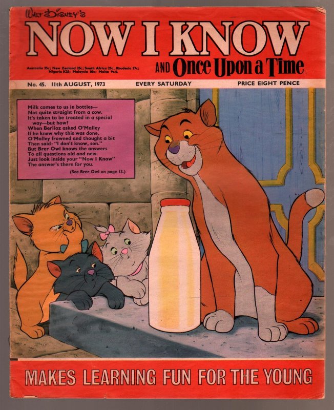 Walt Disney's Now I Know #45 (1973), raw, ungraded comic book — front cover