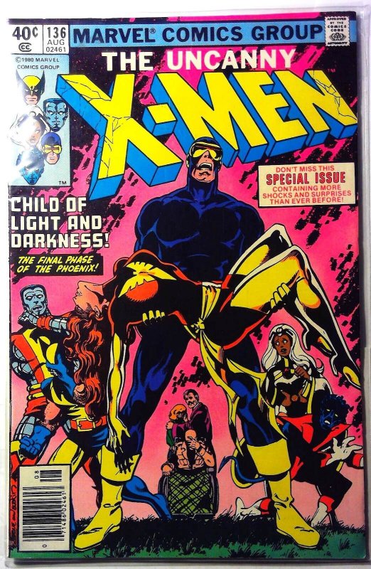 Uncanny X-Men #136 (Marvel Comics, 1980), raw, ungraded comic book — front cover