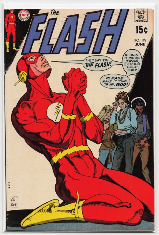 The Flash #198 (DC Comics, 1970), raw, ungraded comic book — front cover