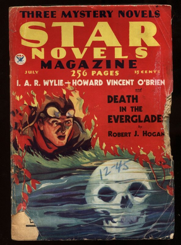Pulp: Star Novels July 1934-Skull COVER-Pulp Magazine-Rare (1934), raw, ungraded comic book — front cover