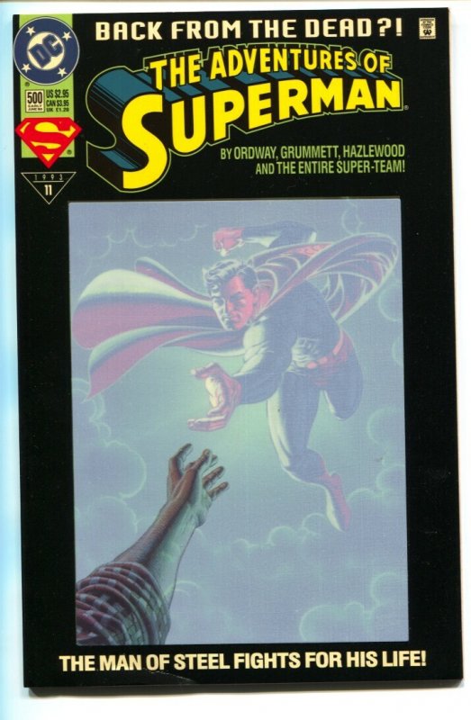Adventures of Superman #500 - 1993 - DC - VF - Comic Book (DC Comics, 1993), raw comic book in VF condition — front cover