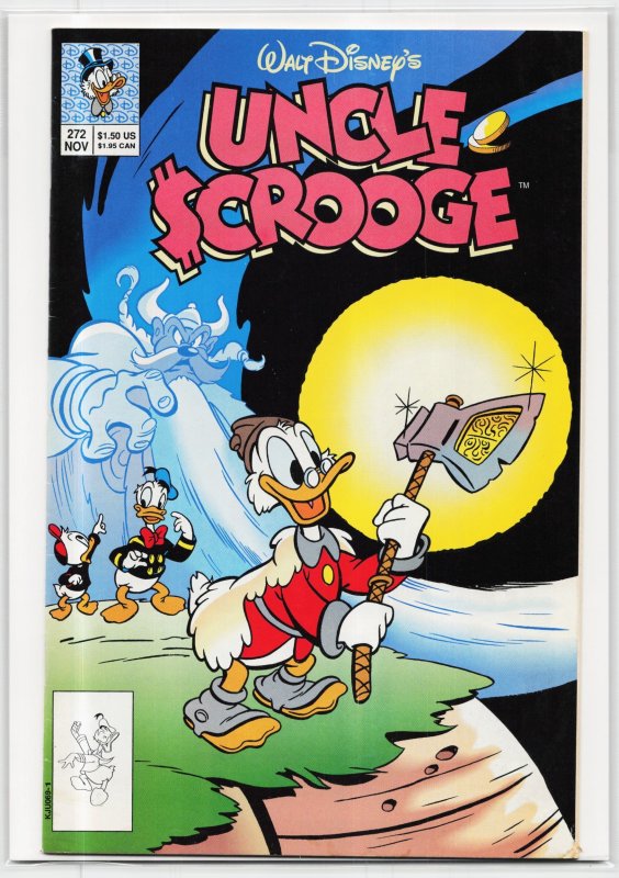 Uncle Scrooge #272 (Disney Comics, 1992), raw, ungraded comic book — front cover