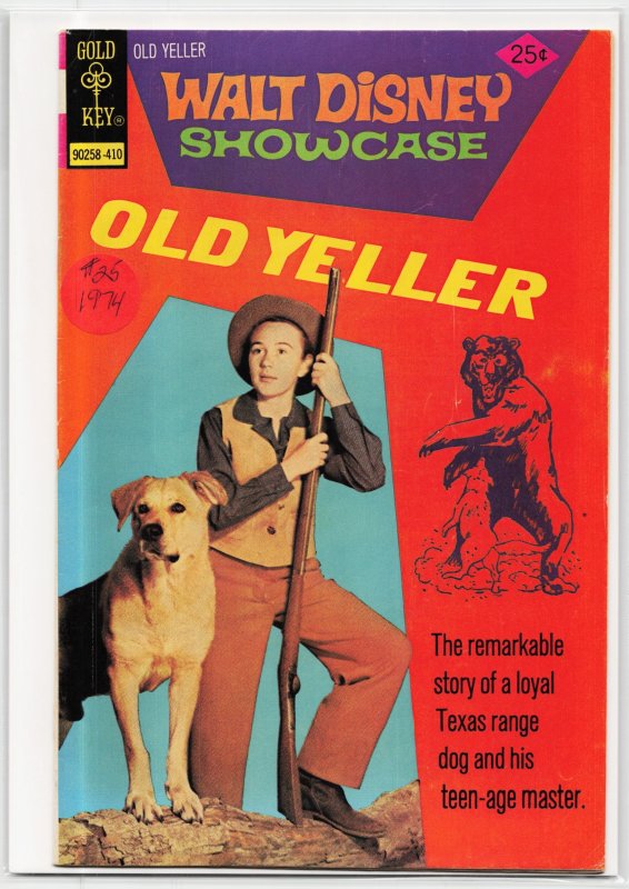 Walt Disney Showcase #25 (Gold Key, 1974), raw, ungraded comic book — front cover