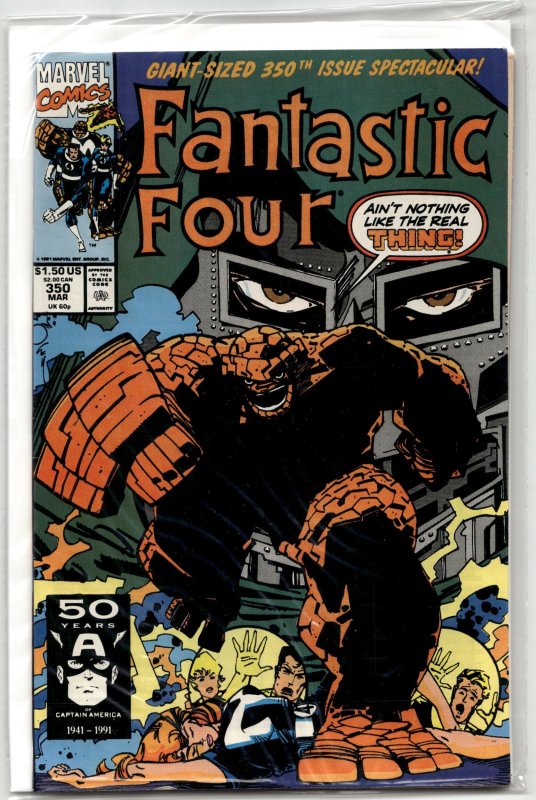Fantastic Four #350 (Marvel Comics, 1991), raw, ungraded comic book — front cover