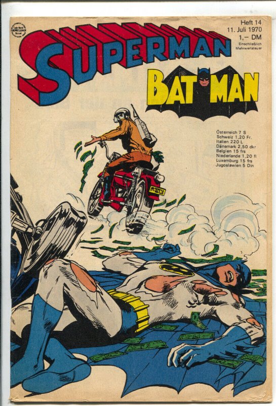 Superman Batman #14 (1970), raw comic book in VG condition — front cover