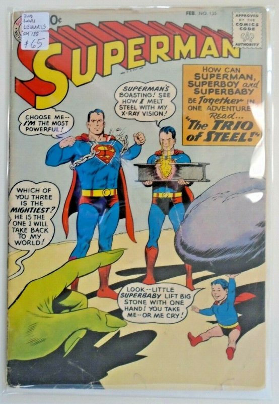 *Superman #135v, raw, ungraded comic book — front cover