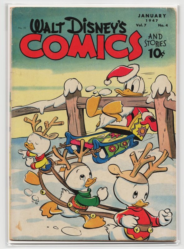 Walt Disney's Comics and Stories #76 (Dell, 1947), raw, ungraded comic book — front cover