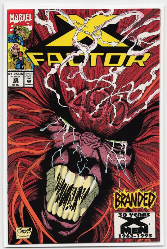 X-Factor #89 (Marvel Comics, 1993), raw, ungraded comic book — front cover