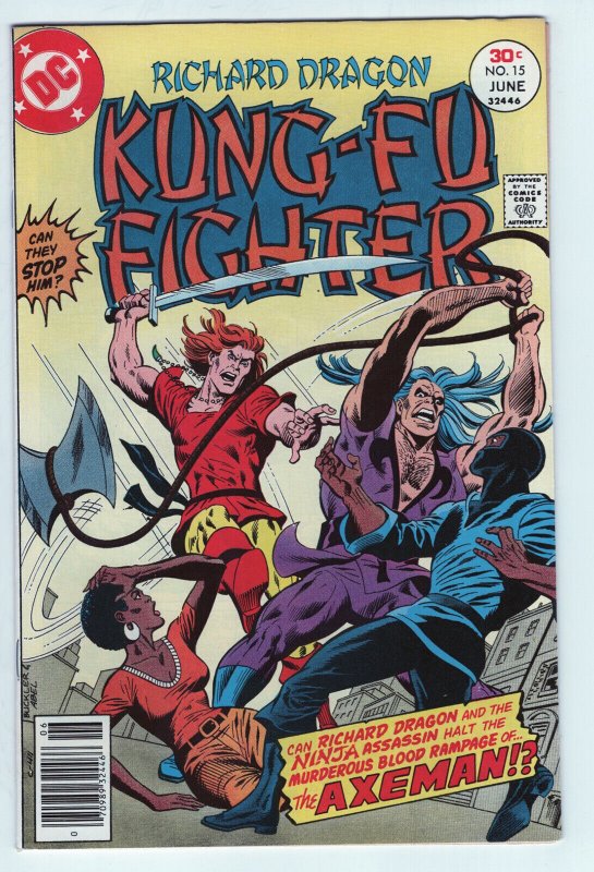 Richard Dragon, Kung-Fu Fighter #15 - 7.0 - Ow-W, raw comic book in 7.0 condition — front cover