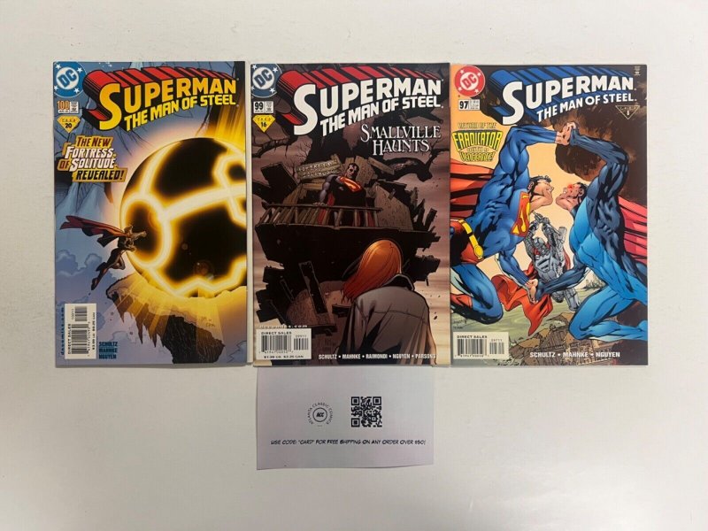 3 Superman DC Comic Books #97, raw, ungraded comic book — front cover