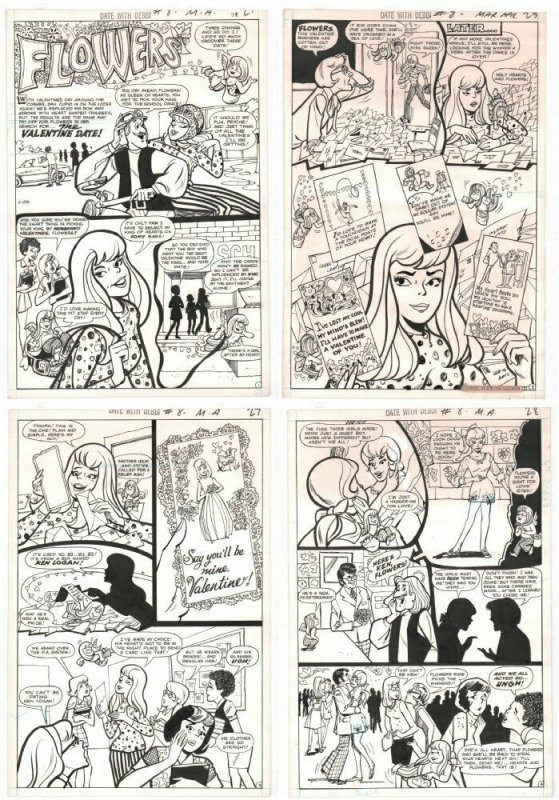 Date with Debbi #8 (1970), raw, ungraded comic book — front cover