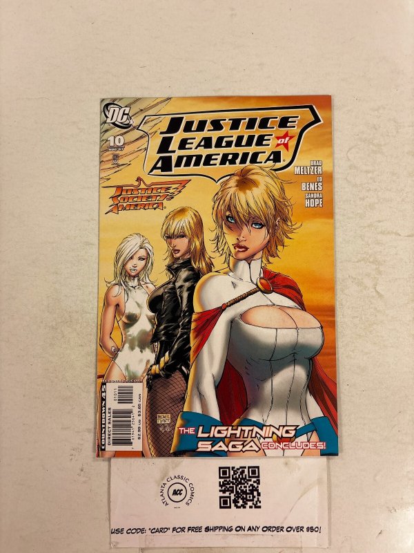 Justice League of America #10 (DC Comics), raw comic book in NM condition — front cover