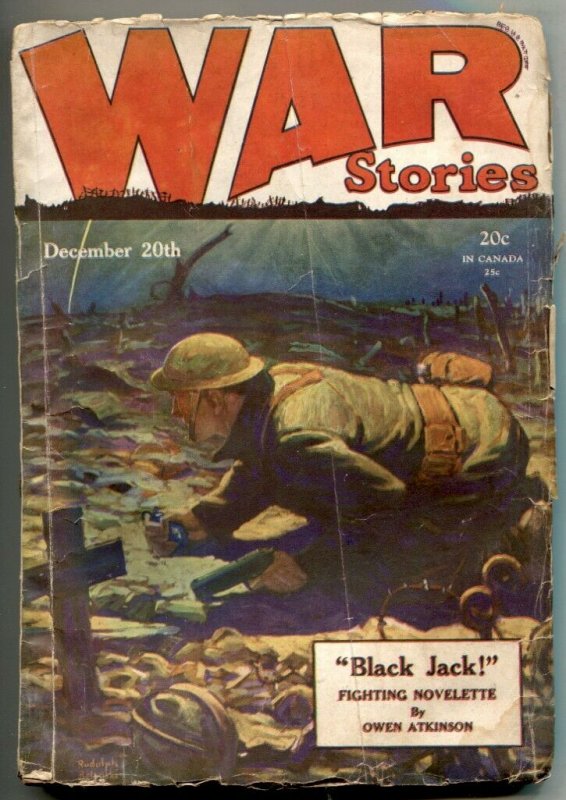 War Stories Pulp December #20, raw comic book in VG condition — front cover