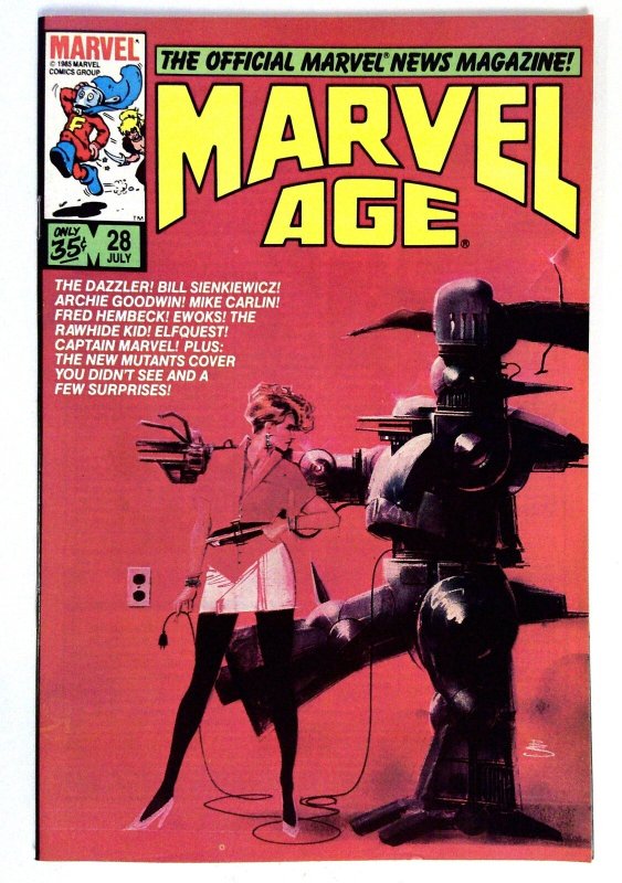 Marvel Age #28 (Marvel Comics, 1985), raw comic book in NM- condition — front cover