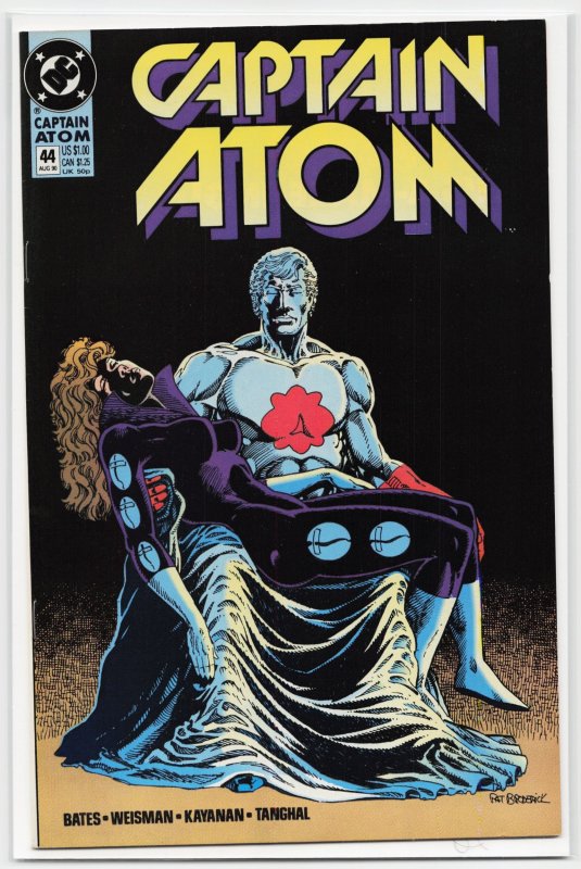 Captain Atom #44 (DC Comics, 1990), raw, ungraded comic book — front cover