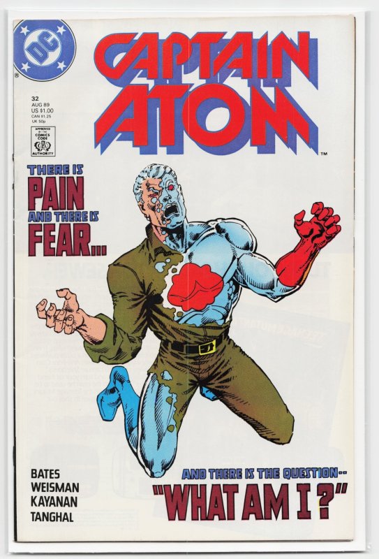 Captain Atom #32 (DC Comics, 1989), raw, ungraded comic book — front cover