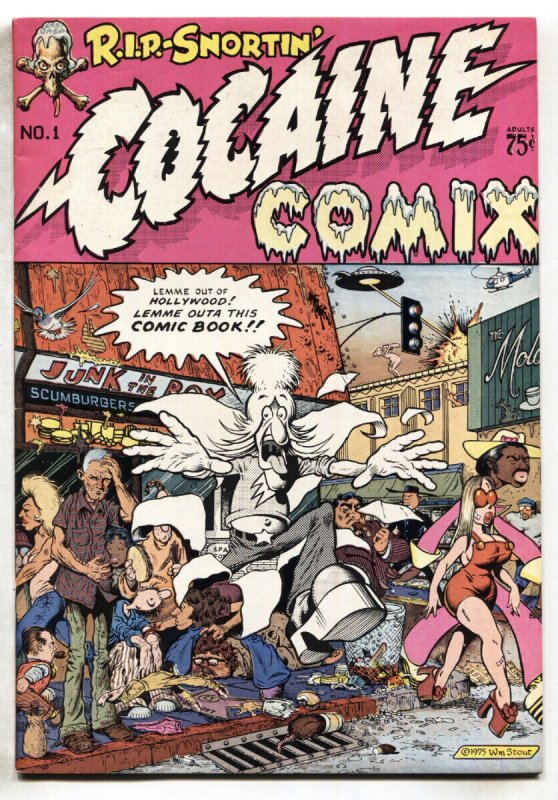 Cocaine Comix #1 (1975), raw, ungraded comic book — front cover