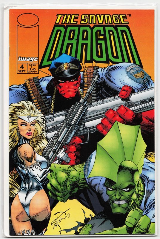 Savage Dragon #4 (Image Comics, 1993), raw, ungraded comic book — front cover