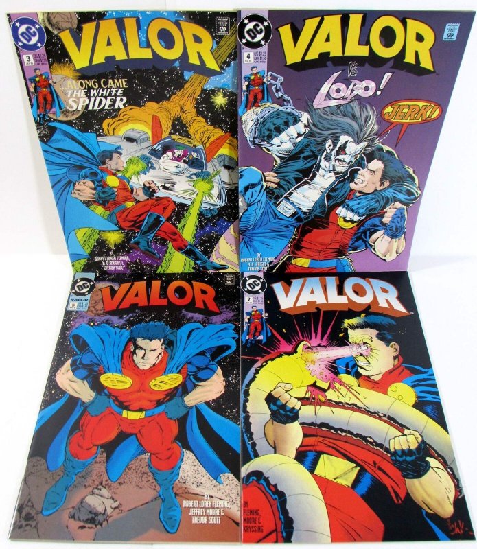 Valor Lot of 4 #3, 4, 5, 7 DC Comics (1993) NM- 1st Print Comic Books (DC Comics, 1993), raw comic book in NM- condition — front cover