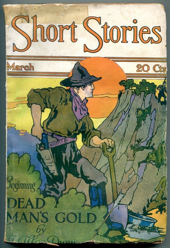 Pulp: Short Stories Pulp March 1920- George Carlson Cover- Dead Man's Gold G+, raw, ungraded comic book — front cover