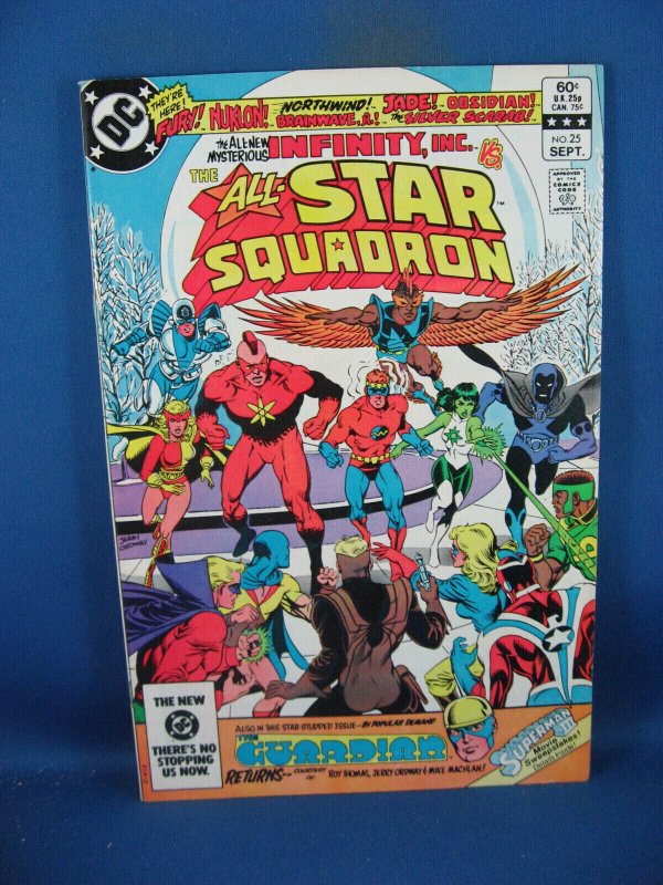 All Star Squadron #25 (1983), raw comic book in VF condition — front cover