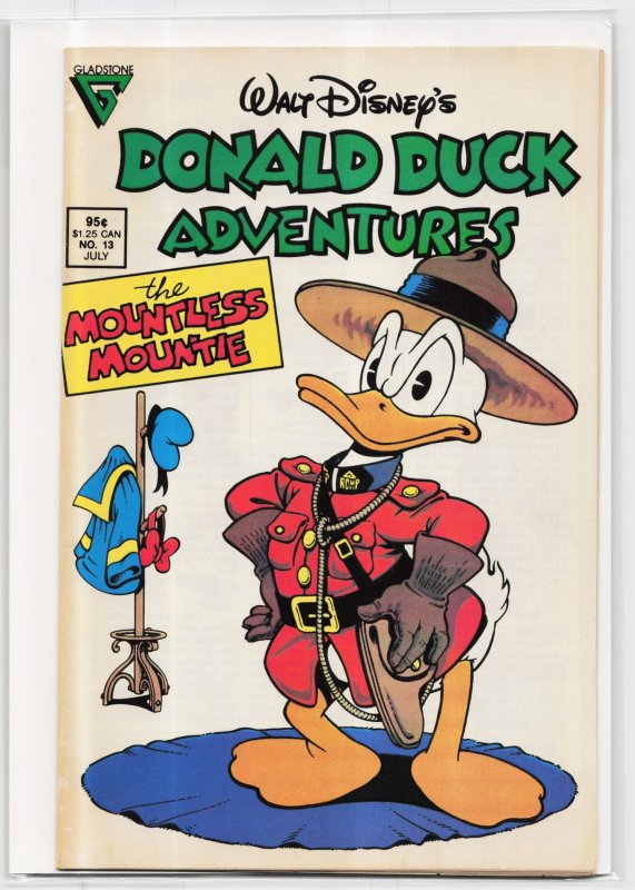Donald Duck Adventures #13 (Disney Comics, 1989), raw, ungraded comic book — front cover