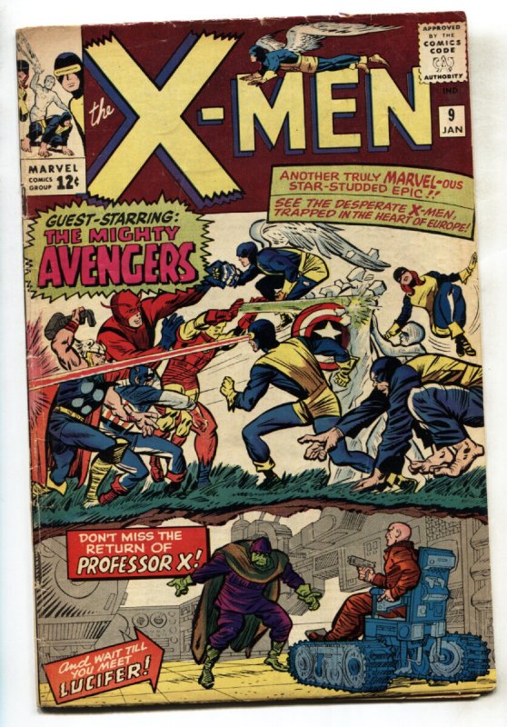 X-Men #9 - 1965 - Marvel - VG - Comic Book (Marvel Comics, 1965), raw comic book in VG condition — front cover