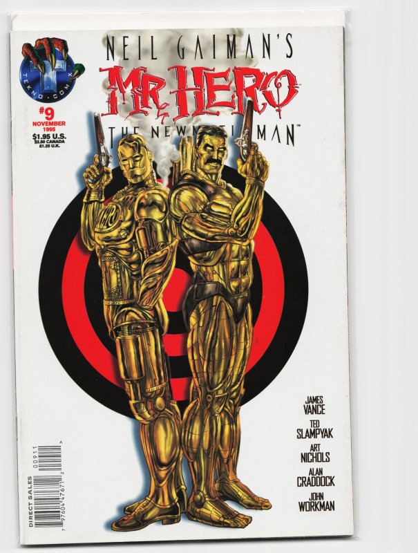 Mr. Hero the Newmatic Man #9 (Big Entertainment, 1995), raw, ungraded comic book — front cover