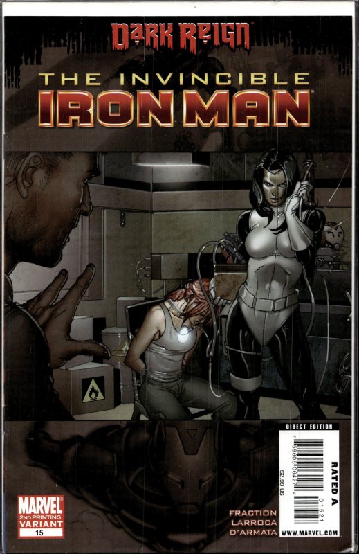 Invincible Iron Man #15 (Marvel Comics, 2009), raw, ungraded comic book — front cover