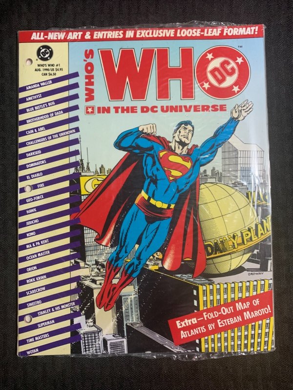 1990 Aug Who's WHO IN THE DC Universe #1 (1990), raw, ungraded comic book — front cover