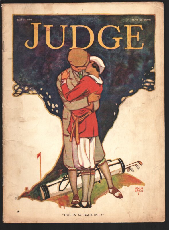 MAG: Judge 5/31/1924-Golf Cover by Holmgren-Cartoons-gags-jokes-vintage Ads-A..., raw, ungraded comic book — front cover