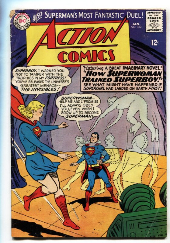 Action Comics #332 (DC Comics, 1966), raw, ungraded comic book — front cover