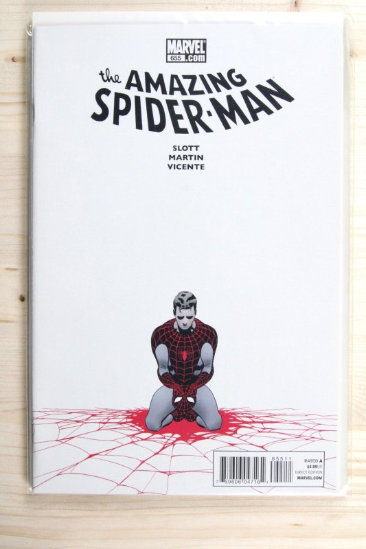 The Amazing Spider-Man #655 (Marvel Comics, 2011), raw comic book in NM 9.4 condition — front cover