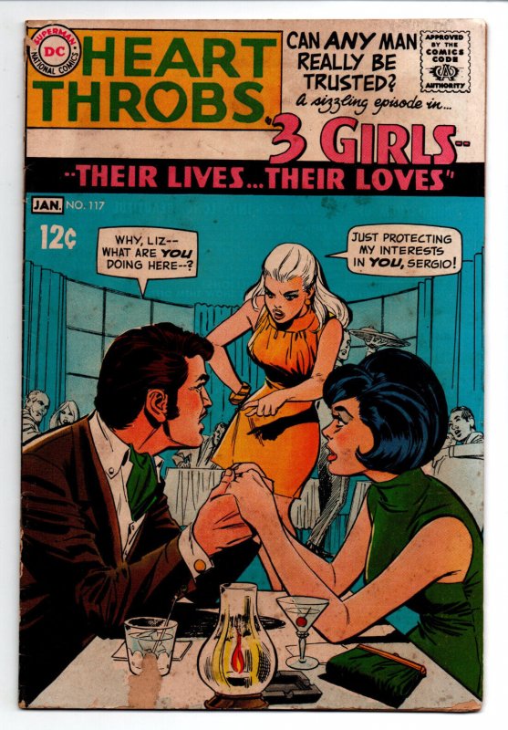 Heart Thobs #117 (DC Comics, 1968), raw comic book in VG condition — front cover