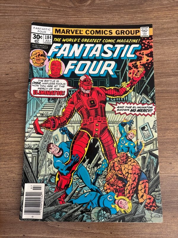 Fantastic Four #184 (Marvel Comics), raw comic book in VF- condition — front cover