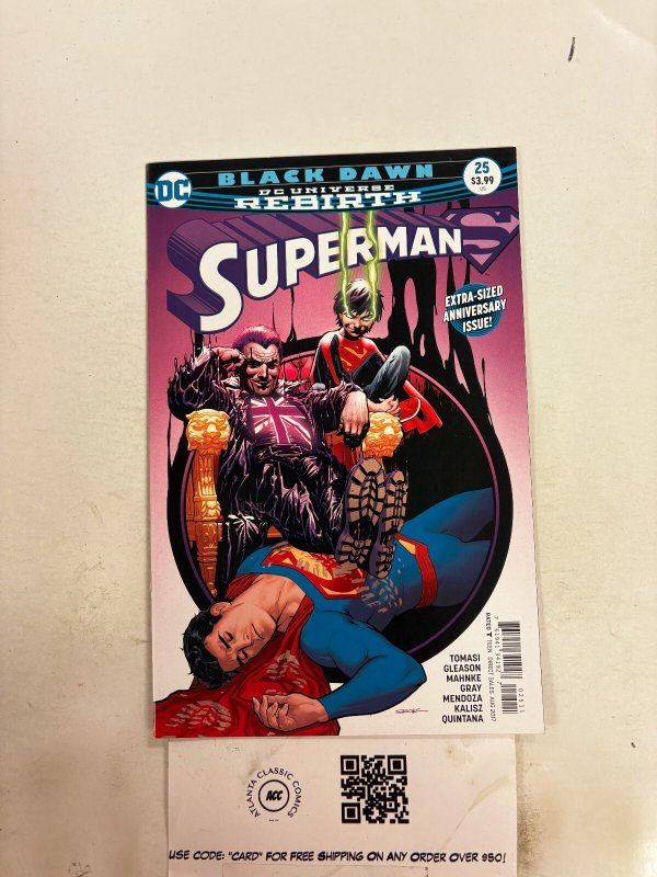 Superman #25 (DC Comics), raw comic book in NM condition — front cover