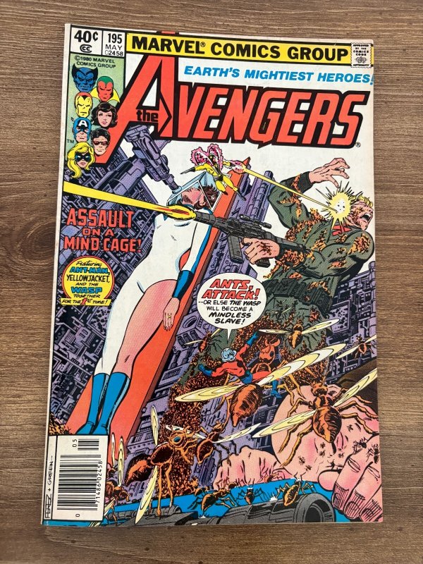 Avengers #195 (Marvel Comics), raw comic book in VF- condition — front cover