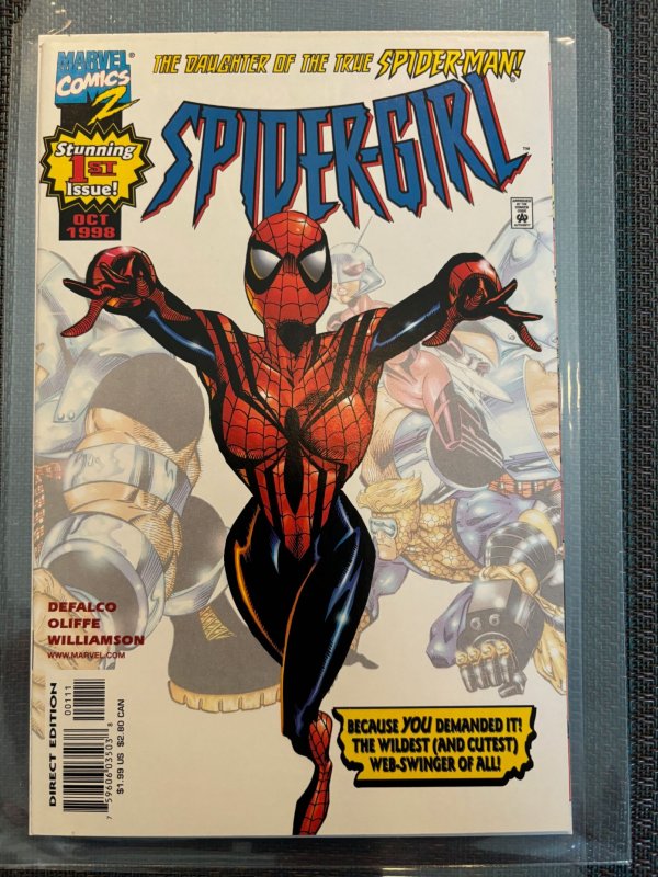 Spider-Girl #1 (Marvel Comics, 1998), raw, ungraded comic book — front cover