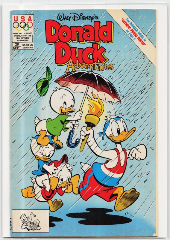 Donald Duck Adventures #28 (Disney Comics, 1992), raw, ungraded comic book — front cover