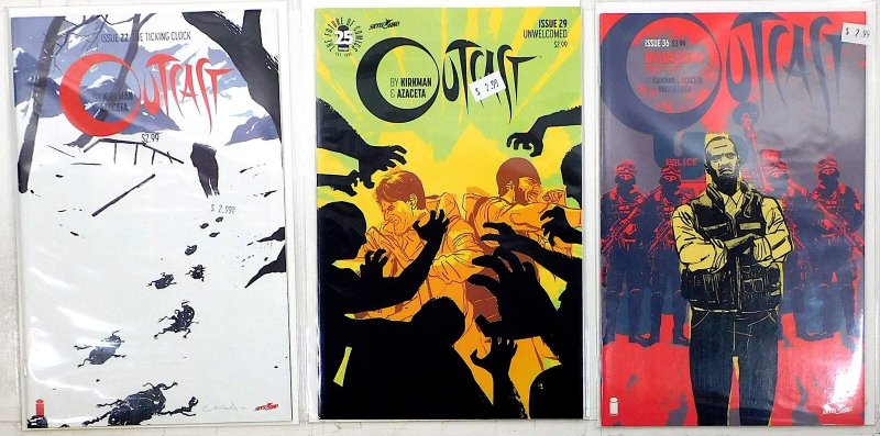 Outcast Lot of 3 #22, 29, 36 (2016) Image Comics Kirkman & Azaceta 1st Print (Image Comics, 2016), raw, ungraded comic book — front cover