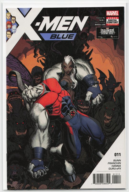 X-Men: Blue #10 (Marvel Comics, 2017), raw, ungraded comic book — front cover