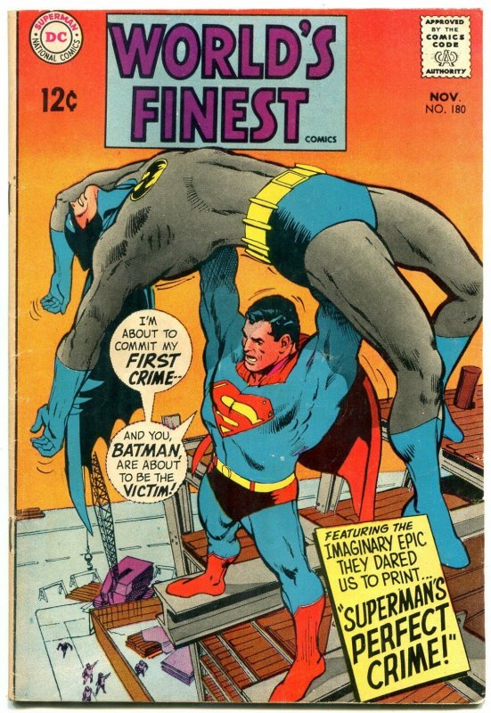Worlds Finest #180 (DC Comics, 1968), raw comic book in VG condition — front cover