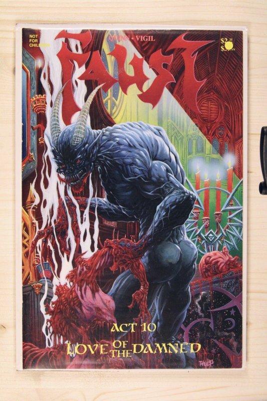 Faust: Love of the Damned #10 (1993), raw comic book in VF/NM 9.0 condition — front cover