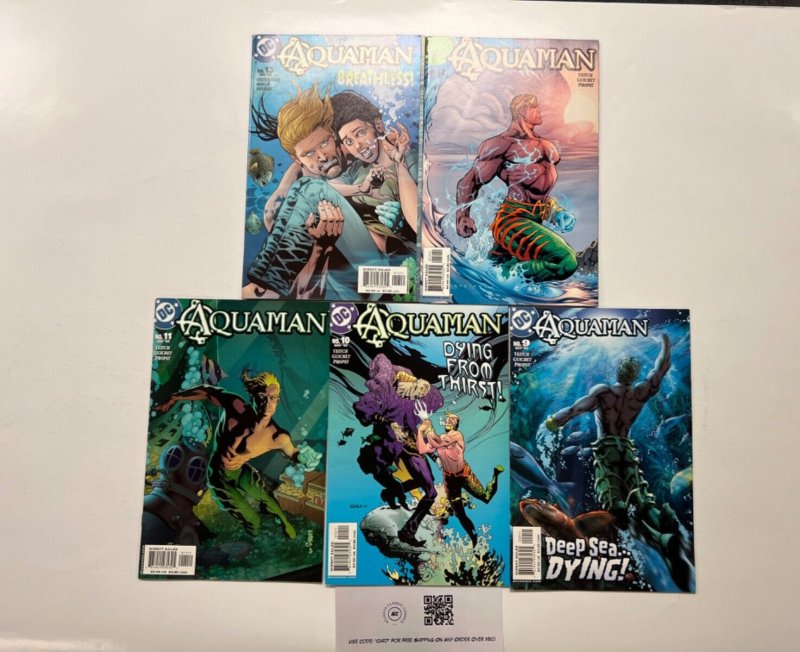 5 Aquaman DC Comic Books # 9 10 11 12 13 Batman Superman Wonder Woman 28 JS42, raw, ungraded comic book — front cover