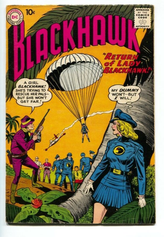 Blackhawk #140 (DC Comics, 1959), raw comic book in VG condition — front cover
