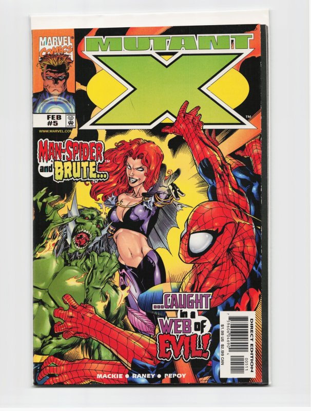 Mutant X #5 (Marvel Comics, 1999), raw, ungraded comic book — front cover